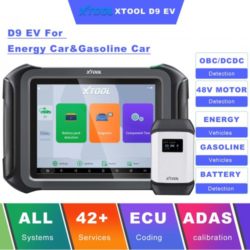 2024 XTOOL D9 EV Electric Vehicles Diagnostic Tablet Support DoIP and CAN-FD For Tesla For BYD With Battery Pack Detection+Active Test+ECU Coding