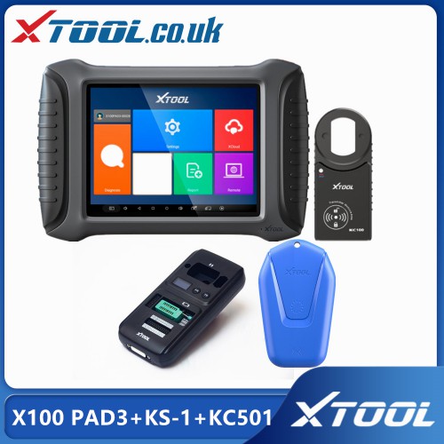 [UK/EU Ship] XTOOL X100 PAD 3+KC501+KS-1+EEPROM Adapter Key Programming Tool Bi-Directional Control, 38+ Resets, OE Full Diagnostics
