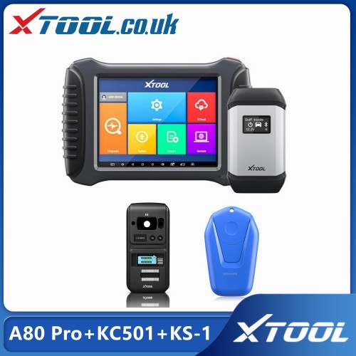 XTOOL A80 Pro+KC501+KS-1 Full System Diagnosis With ECU Coding/Mercedes Infrared Key Programming Tool/All Key Lost For Toyota/Lexus