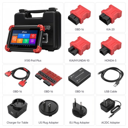 XTOOL X100 PAD Plus IMMO & Key Programmer Add All Systems Diagnostic 28+ Services ABS Bleed/Oil Reset/Throttle Injector Coding/BMS Reset