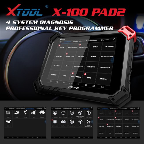 XTOOL X100 Pad2 Pro with KC100 Key Programmer full Configuration added VW 4th & 5th Immo with 10 Special Functions