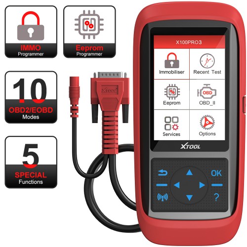 Xtool X100 Pro3 Auto Key Programmer with ABS/TPS (Throttle Relearn)/EPB (SAS)/Oil reset and EPS Free Update