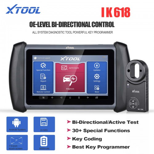 XTOOL InPlus IK618 Key Programming Tools with KC100 + EEPROM Adapter Full Systems CAN FD Bi-directional With 31+ Services All Key Lost