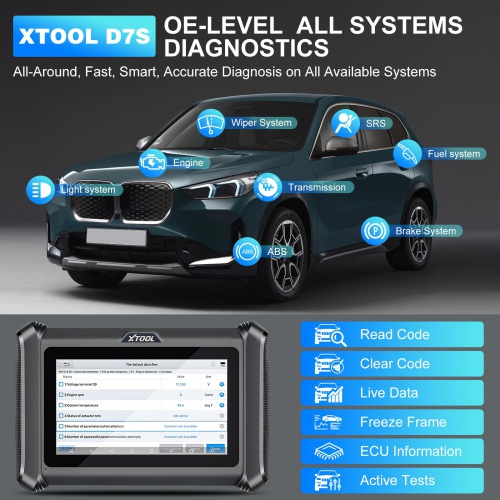 [2023 Top Sale] XTOOL D7S Automotive Diagnostic Tool Support DoIP & CAN FD, ECU Coding Bidirectional Scanner Key Programming Full Diagnosis