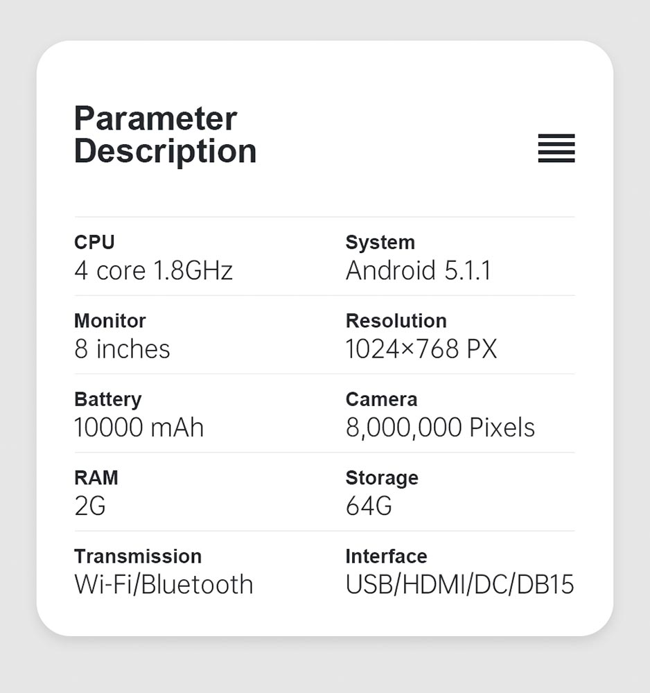 Xtool X100 Pad3 parameter description
