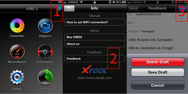 Xtool iOBD2 wireless display