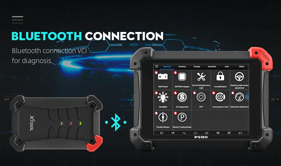 xtool ps90 bluetooth connection