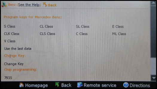 Mercedes Benz key programming support models