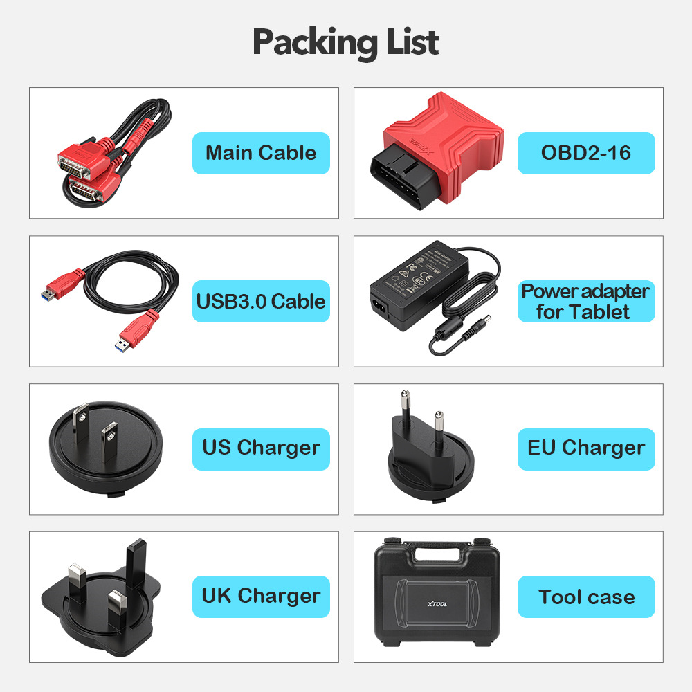 XTOOL IP819 packing list