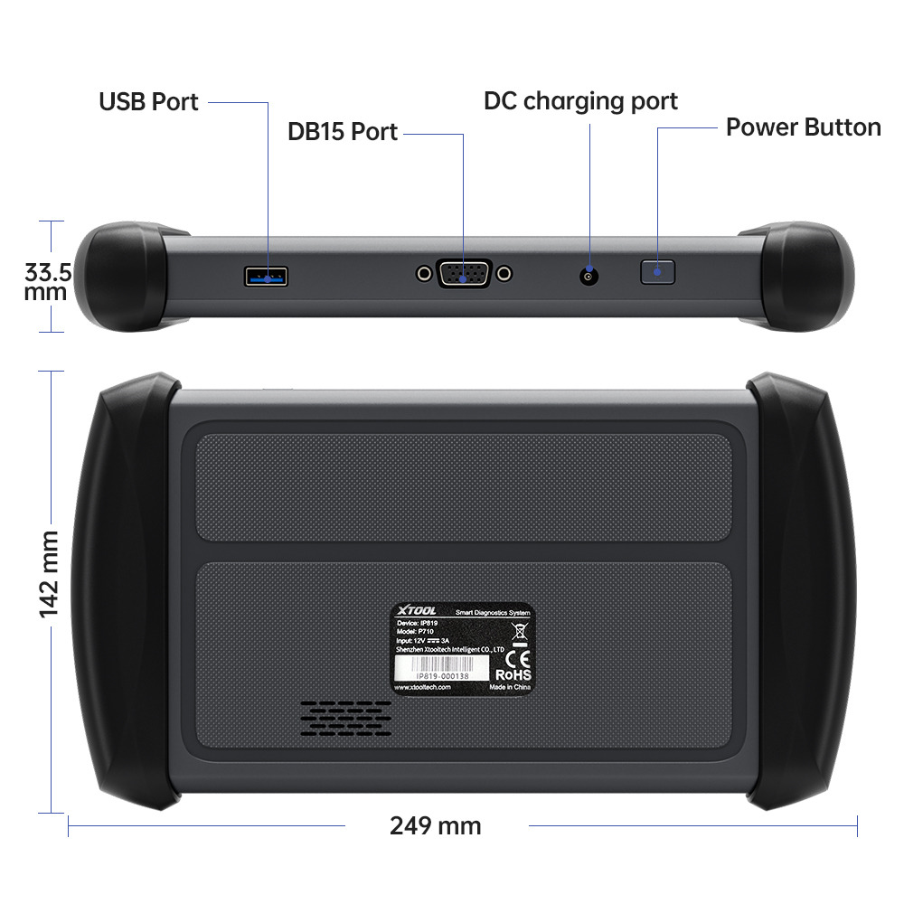 XTOOL IP819 specification